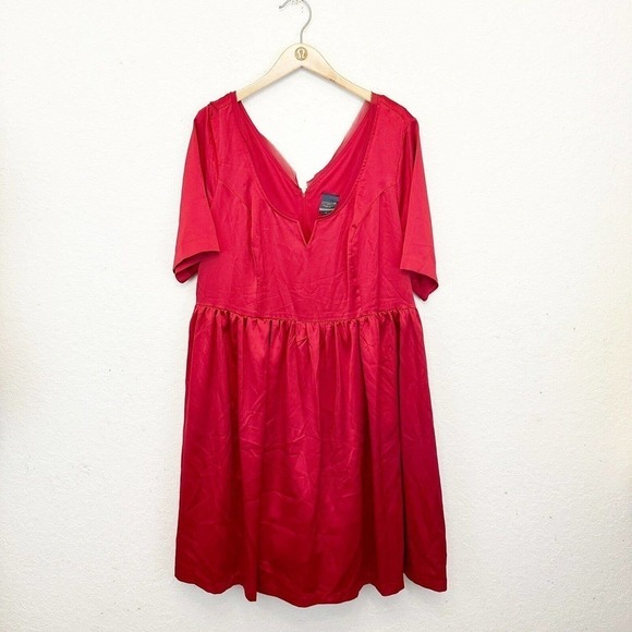 Hot Topic X Outlander Series Red Party Dress Plus Size Womens 16 Holiday Vamp - Picture 3 of 7